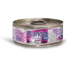 Monge Cat Natural консервы для кошек тунец с курицей и говядиной 80 г